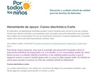 Herramienta de apoyo: Correo electrónico/Carta