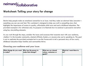 Storytelling worksheet
